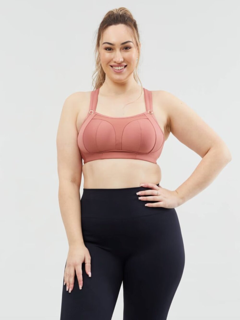 Cake Maternity Nursing High Impact Sports Bra MED - Dusty Rose Wire-Free